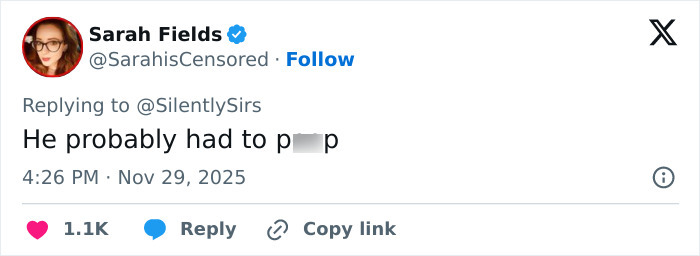 Tweet reply by Sarah Fields discussing a French soldier&rsquo;s odd behavior behind Macron sparking conspiracy theories.