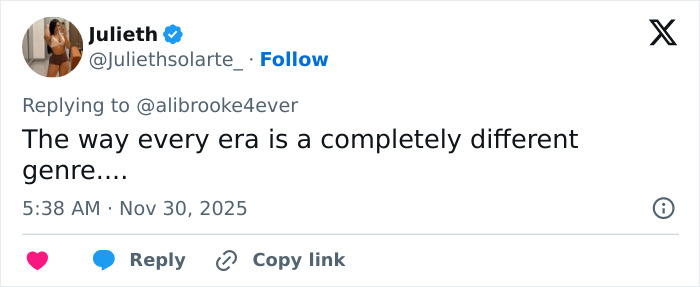 Screenshot of a tweet discussing changes over time, related to Michael Sheen's dating history stuns fans.