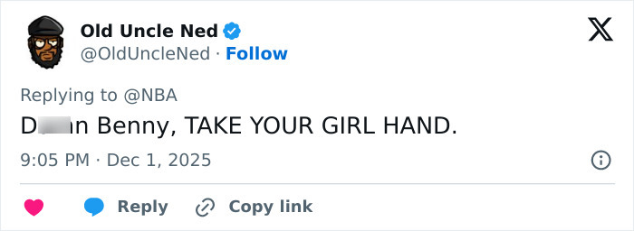 Screenshot of a viral clip comment on Benny Blanco’s cold treatment of Selena Gomez by a Twitter user. Screenshot of a viral clip comment on Benny Blanco’s cold treatment of Selena Gomez by a Twitter user.