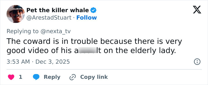 Screenshot of a social media post discussing CCTV footage of a delivery man randomly kicking a woman in the head. Screenshot of a social media post discussing CCTV footage of a delivery man randomly kicking a woman in the head.