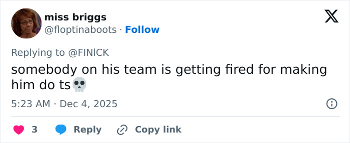 A tweet with user miss briggs commenting on Ethan Hawke's pairing with Sydney Sweeney sparking an online firestorm.