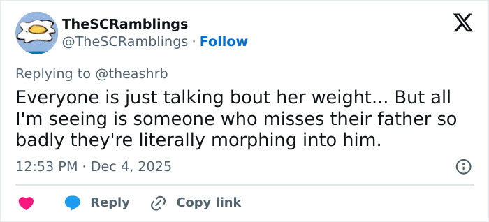 Screenshot of a tweet discussing fans&rsquo; reaction to Kelly Osbourne&rsquo;s transformation and her comments about dad Ozzy.