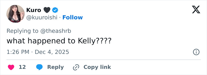 User tweet expressing surprise about Kelly Osbourne's transformation in response to comments about her dad Ozzy on his birthday.
