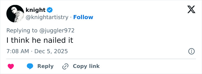 Tweet from user knight commenting I think he nailed it, related to Noah Schnapp scene recreation from Stranger Things season. Tweet from user knight commenting I think he nailed it, related to Noah Schnapp scene recreation from Stranger Things season.