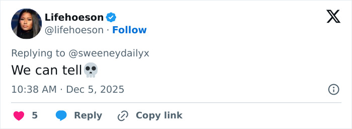 Screenshot of a tweet showing Sydney Sweeney addressing plastic surgery rumors with an angry rant online. Screenshot of a tweet showing Sydney Sweeney addressing plastic surgery rumors with an angry rant online.