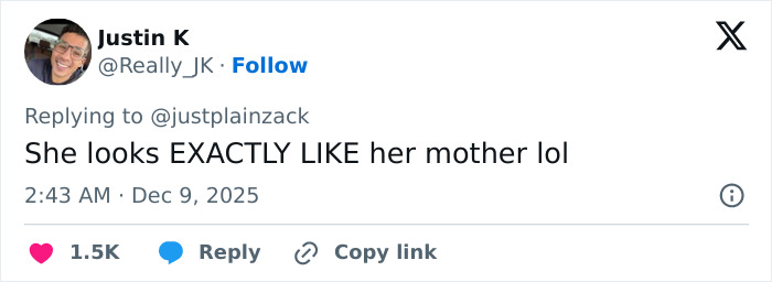 Screenshot of a tweet discussing woman claiming to be Miley Cyrus&rsquo; true birth mother and her age when pregnant.