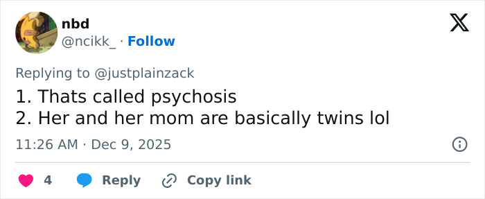 Tweet discussing a woman claiming to be Miley Cyrus&rsquo; true birth mother and her age when pregnant.