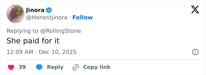 Twitter reply from user Jinora commenting on fake conspiracy about Taylor Swift using coded white-nationalist messages.