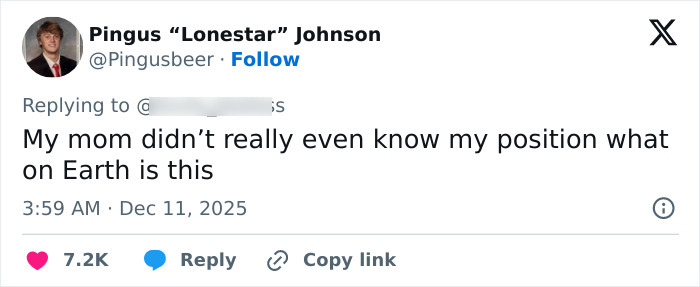 Tweet from user Pingus Lonestar Johnson expressing confusion about a viral mother-son photoshoot sparking a parenting debate.
