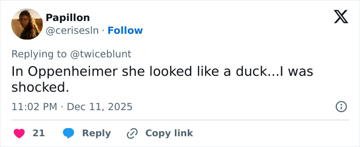 Tweet criticizing Emily Blunt&rsquo;s appearance sparks plastic surgery rumors with mentions of surgeon needs to be arrested.