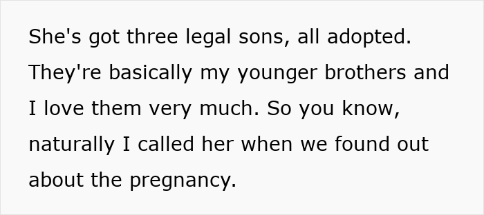 Text excerpt discussing adoption and pregnancy within a story about a lady wanting her friend's white baby and adoption issues.