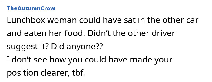 Text comment discussing a woman not giving in to social pressure from coworkers despite awkwardness. Text comment discussing a woman not giving in to social pressure from coworkers despite awkwardness.