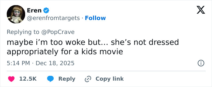 Screenshot of a tweet reacting to Ice Spice&rsquo;s see-through dress, highlighting fans&rsquo; outrage over the outfit choice.