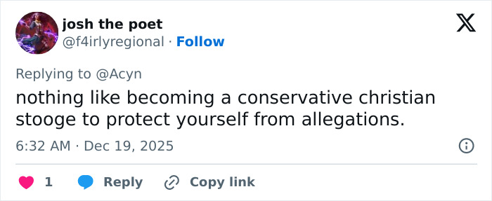 Tweet by user josh the poet expressing criticism, related to Russell Brand&rsquo;s reaction to Katy Perry&rsquo;s relationship with Justin Trudeau.