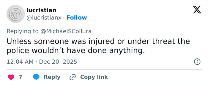 Screenshot of a social media comment discussing the halted 911 call during Nick Reiner&rsquo;s explosive fight with his dad.