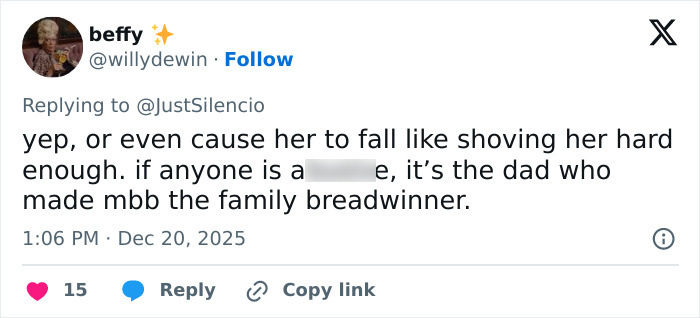 Screenshot of a Twitter reply discussing Millie Bobby Brown&rsquo;s arm injury and fan theories about Jake Bongiovi&rsquo;s control.