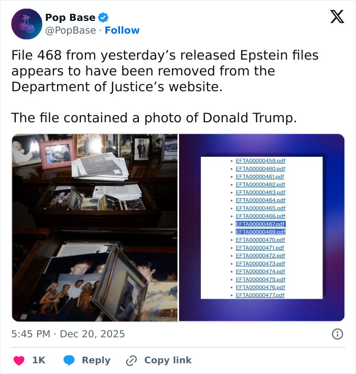 Chilling toddler's foot visible in photo beside Epstein as new files from Department of Justice are exposed.