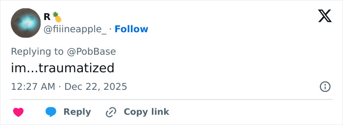 Screenshot of a tweet reading im...traumatized in response to SNL&rsquo;s Home Alone parody starring Ariana Grande.