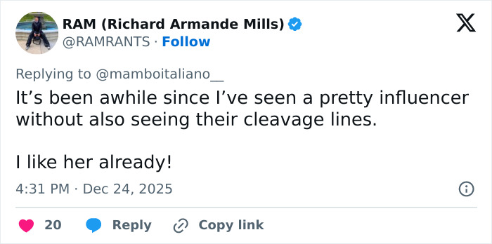 Screenshot of a social media post praising a 21-year-old pizza maker going viral for her looks compared to Sydney Sweeney.