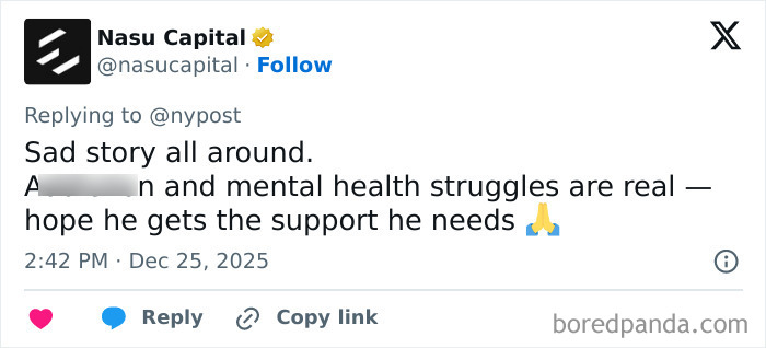 Tweet discussing dad of Nickelodeon star Tylor Chase, highlighting struggles with homelessness and sad health update.