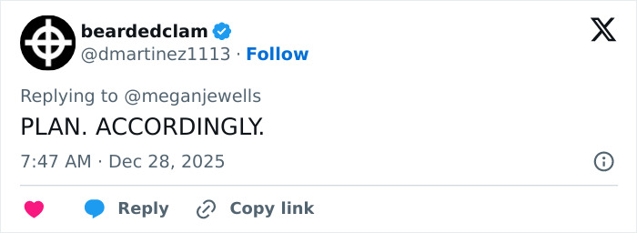 Screenshot of a social media reply commenting on a flight seat dispute involving a woman and a man punishing her.