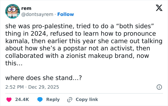 Tweet discussing backlash related to Chappell Roan and controversy over Brigitte Bardot post in 2025. Tweet discussing backlash related to Chappell Roan and controversy over Brigitte Bardot post in 2025.