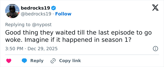 Screenshot of a Twitter reply criticizing the Stranger Things 5 penultimate episode as cringe and comically bad. Screenshot of a Twitter reply criticizing the Stranger Things 5 penultimate episode as cringe and comically bad.