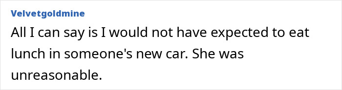 Text post from Velvetgoldmine sharing an unexpected lunch experience, showing a woman not giving in to social pressure. Text post from Velvetgoldmine sharing an unexpected lunch experience, showing a woman not giving in to social pressure.