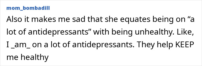 Text post discussing the impact of antidepressants in relation to Ariana Grande body-shaming reminder. Text post discussing the impact of antidepressants in relation to Ariana Grande body-shaming reminder.