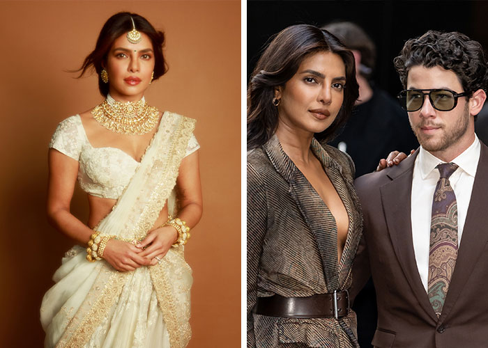 Two celebrities posing, one in traditional jewelry and attire, the other in modern fashion, representing celebrities who changed their names.