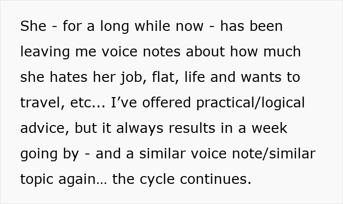 Alt text: Woman sad about ending a 22-year-long friendship after receiving an unhinged request from her friend Alt text: Woman sad about ending a 22-year-long friendship after receiving an unhinged request from her friend