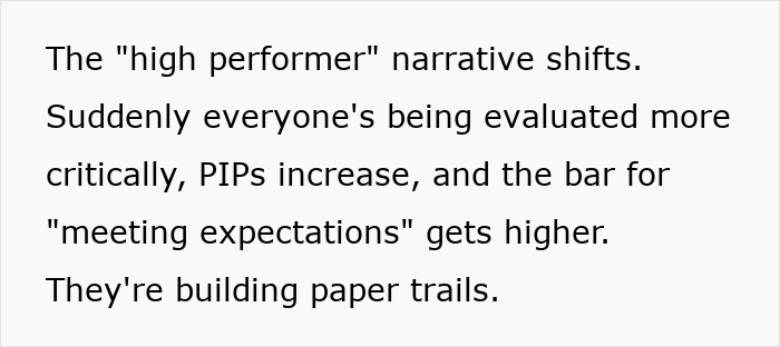 Text highlighting subtle red flags at work, such as stricter evaluations and rising performance expectations signaling job insecurity. Text highlighting subtle red flags at work, such as stricter evaluations and rising performance expectations signaling job insecurity.