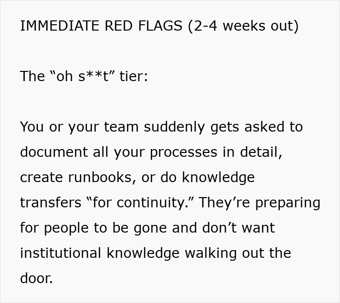 Text describing immediate red flags at work, highlighting subtle red flags that mean your job is not safe. Text describing immediate red flags at work, highlighting subtle red flags that mean your job is not safe.