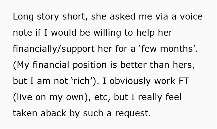 Woman sad ending a 22-year-long friendship after friend’s unhinged financial support request via voice note Woman sad ending a 22-year-long friendship after friend’s unhinged financial support request via voice note