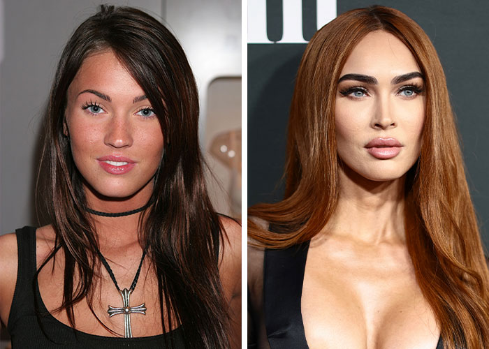 Side by side photos comparing Hollywood actresses highlighting debate over actresses starting to look identical.