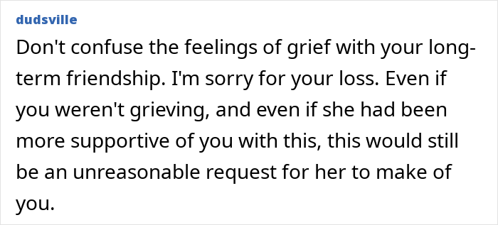 Woman sad ending a 22-year-long friendship after friend’s unreasonable and unhinged request causing emotional distress. Woman sad ending a 22-year-long friendship after friend’s unreasonable and unhinged request causing emotional distress.