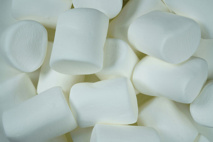 Close-up of soft white marshmallows highlighting one of the popular white elephant gifts perfect for festive exchanges.
