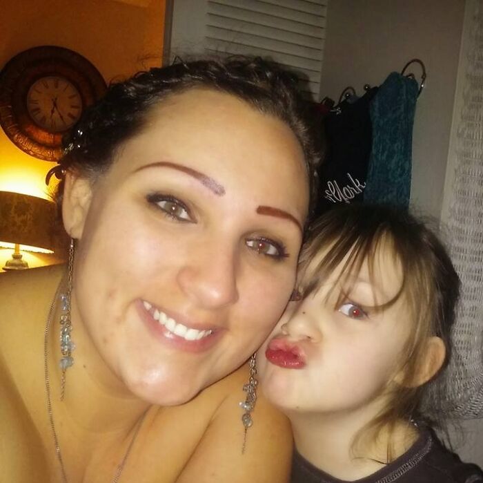 Mom and daughter close together inside a home, highlighting accused teens' disturbing tactic used to lure into woods before attack.