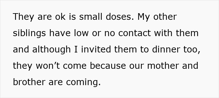 Text excerpt discussing family dynamics involving a vegan teen and toxic relatives, highlighting sibling and parental roles.