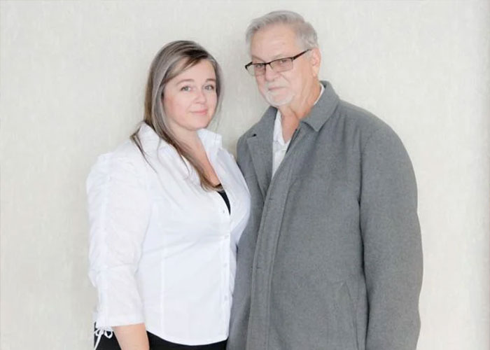 Woman and elderly man standing together, representing a child kidnapped from Kentucky found alive after over 40 years. Woman and elderly man standing together, representing a child kidnapped from Kentucky found alive after over 40 years.