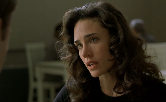 Jennifer Connelly in a close-up scene from The Horse Has No Regrets, expressing emotion during an intense movie moment. Jennifer Connelly in a close-up scene from The Horse Has No Regrets, expressing emotion during an intense movie moment.