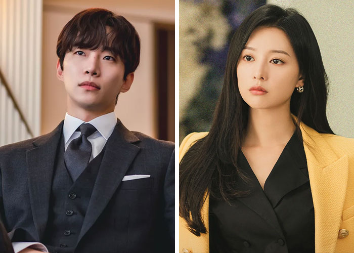 Young Korean man in a suit and woman in yellow jacket, representing K-Drama-style dates and intimate encounters website. Young Korean man in a suit and woman in yellow jacket, representing K-Drama-style dates and intimate encounters website.