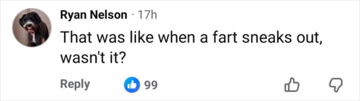 Comment by Ryan Nelson referencing a humorous Freudian slip, highlighting an awkward mistake at a TPUSA event.