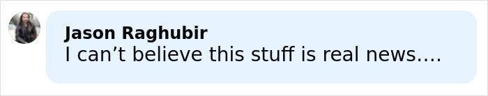 Person named Jason Raghubir commenting disbelief about a horrifying wedding tragedy and missing child's body discovery.