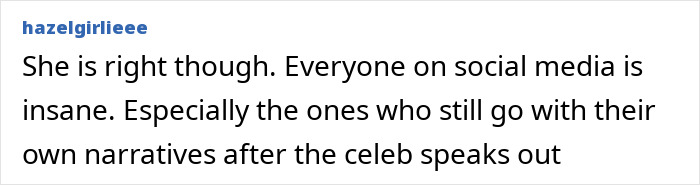 Comment from social media user discussing fans calling out Sydney Sweeney's natural beauty claim with side-by-side photos.