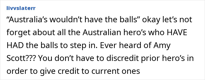 Social media post criticizing a swimwear model’s tone deaf comments after the Bondi Beach attack controversy.