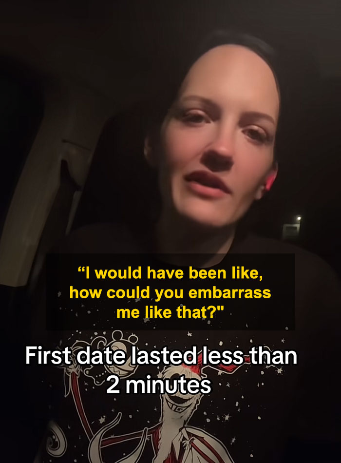 Woman recounts first date ending in less than 2 minutes after catching on to his plan, calling him a jerk.