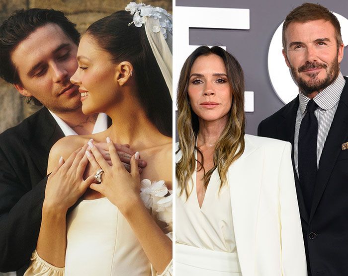 Two side-by-side images showing celebrities highlighted in the 2025 bad manner awards by an etiquette expert.