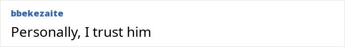 Text post saying Personally, I trust him, referencing Lithuania lawmaker&rsquo;s cat consent in national broadcaster head firing debate.