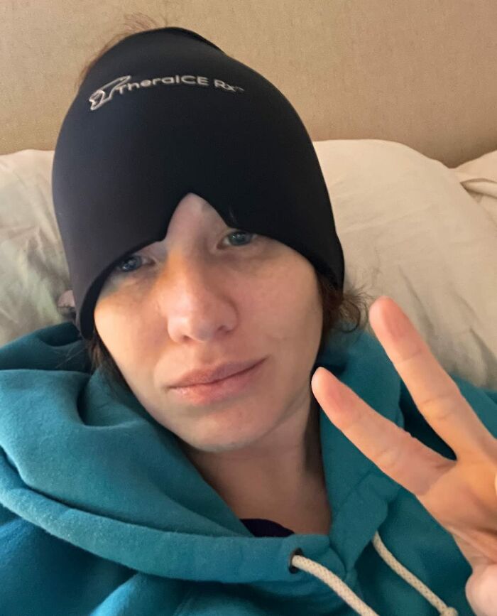 The Migraine Relief Cap Is A Socially Acceptable Way To Strap A Cooling, Light-Blocking Pillow To Your Face And Enter A State Of Blissful Hibernation Until The Pounding Stops